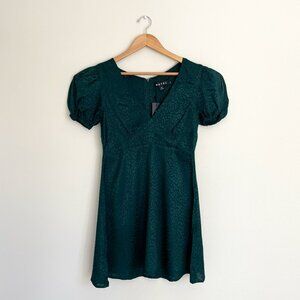 Dolls Kill | Motel Forest Green Elfy Mini Dress